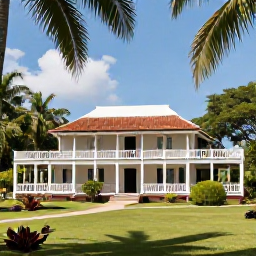 Caribbean Holidays, Jamaica November Holidays, Historic Jamaican plantation house surrounded by tropical gardens, with visitors learning about island history