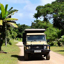Caribbean Holidays, Jamaica Safari Holidays, Open-air safari vehicle travelling through lush Jamaican countryside in warm November sunshine