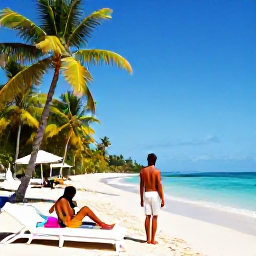 Caribbean Holidays, Jamaica September Tours, Comfortable Jamaican resort near a palm-fringed beach, with travellers relaxing after a day tour
