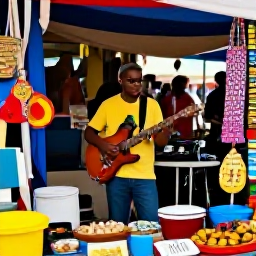 Caribbean Holidays, Jamaica Solo Holidays, A solo visitor enjoying a colourful Jamaican market and evening reggae music, with local crafts, food and welcoming atmosphere