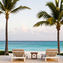 Caribbean Holidays, January Adults Only, A relaxed adults-only resort beside a turquoise Caribbean sea in Cura&ccedil;ao, with sun loungers, palm trees and a calm morning atmosphere