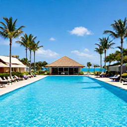 Caribbean Holidays, January Adults Only, Adults relaxing beside a bright turquoise Caribbean swimming pool at an adults-only resort in Punta Cana, Dominican Republic