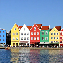 Caribbean Holidays, January Adults Only, Colourful Willemstad waterfront in Cura&ccedil;ao with Dutch colonial buildings, blue skies and visitors strolling along the quay
