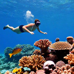 Caribbean Holidays, January Adventures, Snorkellers swimming above colourful coral and tropical fish in clear Caribbean water near St John