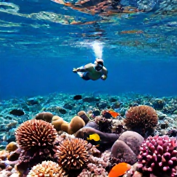 Caribbean Holidays, January Adventures, Traveller snorkelling above a colourful coral reef with tropical fish in clear Caribbean water near the British Virgin Islands