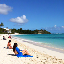 Caribbean Holidays, January All-Inclusive, Relaxed guests enjoying a beautiful Caribbean beach at an all-inclusive resort on St Thomas or St Croix in January