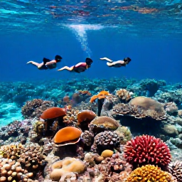 Caribbean Holidays, January All-Inclusive, Travellers snorkelling above a colourful coral reef in clear Caribbean water near Turks and Caicos