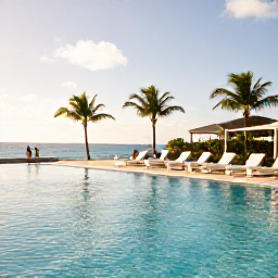 Caribbean Holidays, January Aruba Adults Only, Adults relaxing beside a calm turquoise swimming pool at an Aruba adults-only resort in warm January sunshine