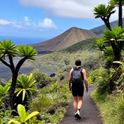 Caribbean Holidays, January Backpacking, A scenic Montserrat hiking trail through tropical vegetation with volcanic hills and distant ocean views in January