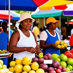 Caribbean Holidays, January Backpacking, Colourful local market in Basseterre, Saint Kitts, with fresh fruit, spices and friendly vendors