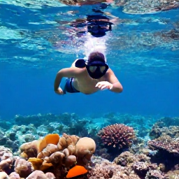 Caribbean Holidays, January Bahamas Tours, Visitors snorkelling above colourful coral reef and tropical fish in clear Bahamian water