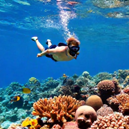 Caribbean Holidays, January Beach Holidays, A traveller snorkelling above a colourful coral reef in clear Caribbean water near St John, with tropical fish visible below
