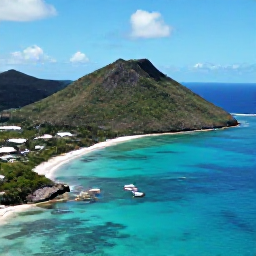 Caribbean Holidays, January Beach Holidays, Aerial view of Saint Barth&eacute;lemy&rsquo;s turquoise Caribbean bays, white sandy beaches and green hills in clear January sunshine