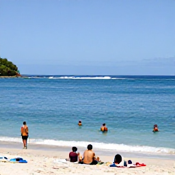 Caribbean Holidays, January Beach Holidays, Travellers swimming and sunbathing on Reduit Beach in Saint Lucia, clear blue water, gentle waves and a relaxed Caribbean atmosphere