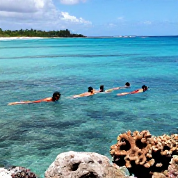 Caribbean Holidays, January Beaches, Visitors snorkelling in clear Caribbean water near Saint Kitts, with colourful fish, coral and a sunny coastline beyond