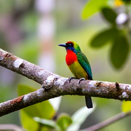 Caribbean Holidays, January Birdwatching, Colourful Caribbean birds perched in lush rainforest on Saint Vincent, with soft morning light and tropical foliage