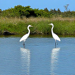 Caribbean Holidays, January Birdwatching, Wetland and coastal bird habitat on Nevis with egrets, herons and shorebirds beside calm Caribbean water