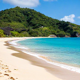 Caribbean Holidays, January Business Class, Peaceful tropical beach and forest scenery on St John in the United States Virgin Islands