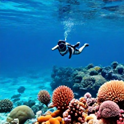 Caribbean Holidays, January Cruises, Travellers snorkelling above a colourful coral reef in clear shallow Caribbean water near the British Virgin Islands