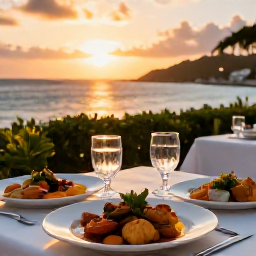 Caribbean Holidays, January Culture, Outdoor January dining in Saint Barth&eacute;lemy with local seafood, French-Caribbean dishes and relaxed waterfront atmosphere at sunset