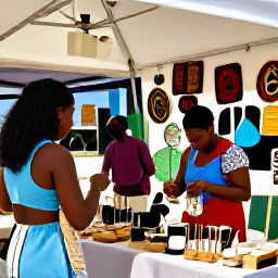 Caribbean Holidays, January Culture, Saint Barth&eacute;lemy craft market with handmade jewellery, woven items, local artwork and friendly artisans in a sunny January setting