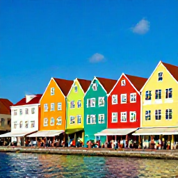 Caribbean Holidays, January Cura&ccedil;ao Holidays, Colourful Willemstad waterfront in Cura&ccedil;ao with Dutch-style buildings, blue skies and visitors exploring the streets