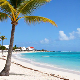 Caribbean Holidays, January Cura&ccedil;ao Holidays, Sunny Cura&ccedil;ao beach with turquoise water, palm trees and a relaxed January holiday atmosphere