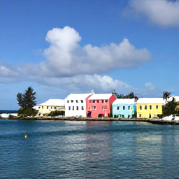 Caribbean Holidays, January Diving, Bermuda's pastel-coloured buildings, quiet harbour and scenic coastline on a crisp January day