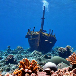 Caribbean Holidays, January Diving, Clear underwater view of Bermuda's coral reefs and historic shipwrecks in calm blue water during January