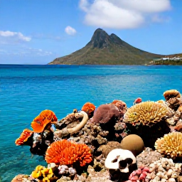 Caribbean Holidays, January Diving, Colourful coral reef and clear blue water around the US Virgin Islands in bright January sunshine
