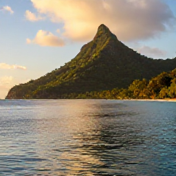 Caribbean Holidays, January Diving, Golden evening light over Dominica's tropical coast with calm sea and rainforest-covered hills