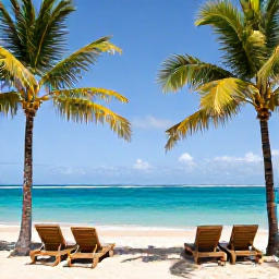 Caribbean Holidays, January Escapes, A peaceful adults-only resort beside a bright turquoise Caribbean sea in Saint Lucia, with sun loungers, palm trees and a clear blue January sky
