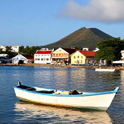 Caribbean Holidays, January Escapes, Traditional wooden fishing boats and colourful waterfront buildings in Kingstown, Saint Vincent, on a sunny January morning