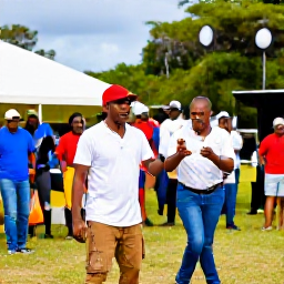 Caribbean Holidays, January Festivals, Traditional Caribbean music and dancing at an outdoor community gathering in Saint Vincent during January