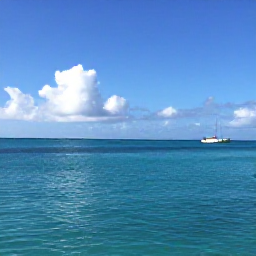 Caribbean Holidays, January Fishing, A calm turquoise sea off Providenciales in January, with a small fishing boat on the horizon and bright Caribbean sunshine