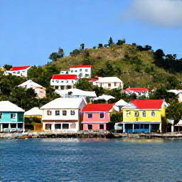 Caribbean Holidays, January Grenada, Colourful St George's harbour and hillside buildings in Grenada on a clear sunny day