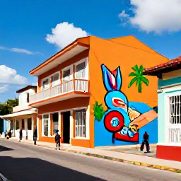 Caribbean Holidays, January Instagram, Colourful street art, historic buildings and lively people in downtown Port of Spain, Trinidad, during a sunny January day