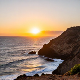 Caribbean Holidays, January Instagram Hotspots, A rugged Cura&ccedil;ao coastline with waves breaking beneath a golden sunset, viewed from a scenic lookout in January