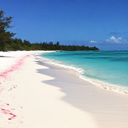 Caribbean Holidays, January Instagram Hotspots, A secluded white-sand beach on Barbuda with shallow turquoise sea, pink sand details, low vegetation and a peaceful untouched landscape