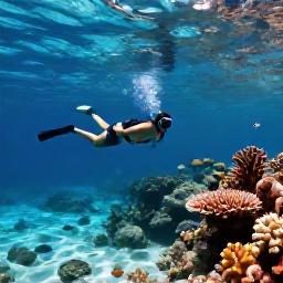 Caribbean Holidays, January Instagram Hotspots, A snorkeller above a colourful Caribbean coral reef with clear shallow water, tropical fish and sunlight filtering from the surface