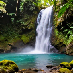 Caribbean Holidays, January Instagram Spots, Turquoise waterfall pool and lush tropical rainforest in El Yunque National Forest, Puerto Rico