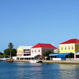 Caribbean Holidays, January Island Hopping, Colourful waterfront streets and historic stone buildings in Basseterre, Saint Kitts, under clear blue skies