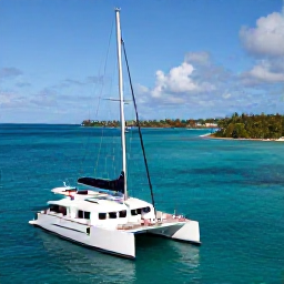 Caribbean Holidays, January Luxury Holidays, Couple relaxing on a luxury catamaran beside tropical islands and calm turquoise water near St John, United States Virgin Islands