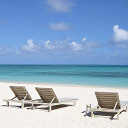 Caribbean Holidays, January Luxury Holidays, Luxury beachfront resort on Grace Bay Beach, Turks and Caicos, bright January sunshine, calm turquoise sea and elegant loungers