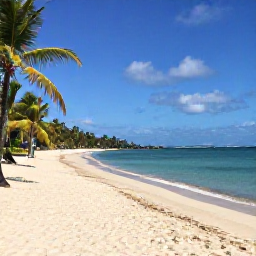 Caribbean Holidays, January Martinique, Sunny Caribbean beach in Martinique in January, turquoise sea, soft white sand, palm trees and a relaxed holiday atmosphere