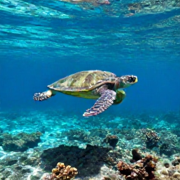 Caribbean Holidays, January Nature Holidays, Green sea turtle swimming above a shallow coral reef in the Tobago Cays, with clear Caribbean water and sunlight patterns