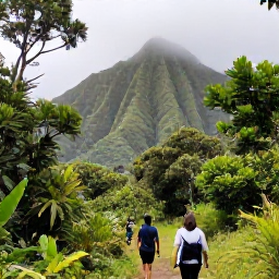 Caribbean Holidays, January Nature Holidays, Hikers walking through lush rainforest towards Mount Scenery on Saba, with misty green mountain scenery in January