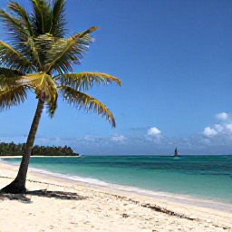 Caribbean Holidays, January Nature Holidays, Quiet Caribbean beach on Bequia with turquoise water, palm trees and a small sailing boat in the distance