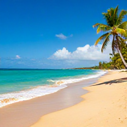 Caribbean Holidays, January Nature Holidays, Quiet golden beach with palm trees, turquoise water and colourful tropical fish near Nevis