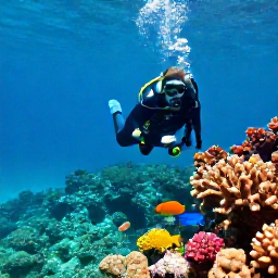 Caribbean Holidays, January Scuba Diving, Colourful coral reef and tropical fish in clear Caribbean water off Trinidad and Tobago